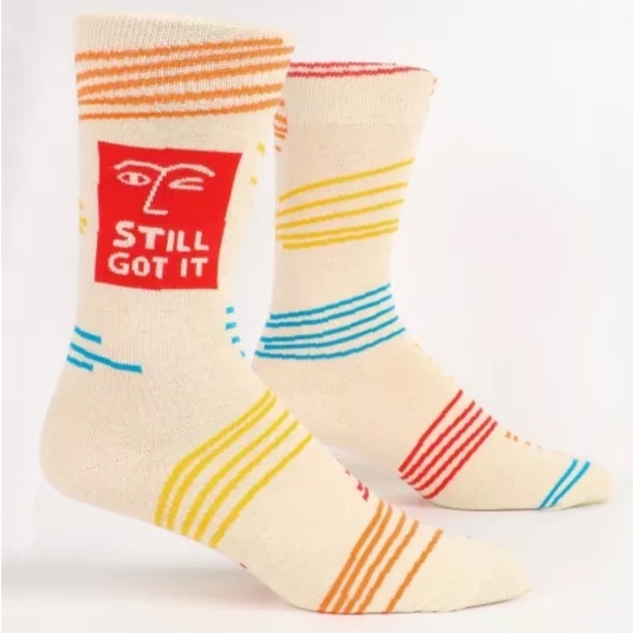 NWT from Blue Q - MENS CREW SOCKS “STILL GOT IT” size 7-12, Soft, Great Gift 🎁 - Picture 1 of 2